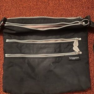 Baggallini Black Multi-Zip Crossbody